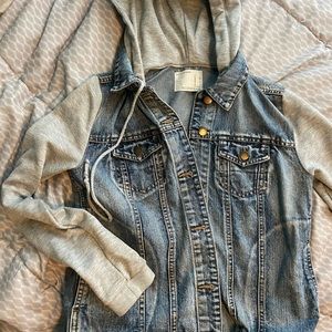 Jean Jacket with Sweater Sleeves